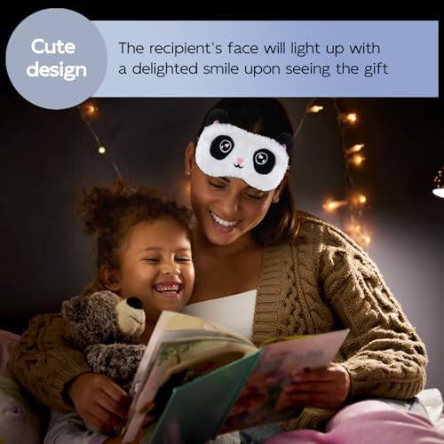 Cute Sleep Masks Cartoon Animal Panda Eye Masks Soft Plush Sleeping Mask Travel Blindfold Eye Shade for Women Men (Panda)