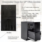 12Pcak Compactor Bags for 15" Wide Models, Compatible with broan-nutone 15TCBL, Heavy-Duty Trash Bags, Garbage Compactor Bags, 5 Years Warranty