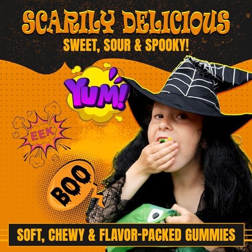 Fusion Select 1 Pack Halloween Eyeball Gummy Candy Mix Creepy Party Bag Favors For Trick Or Treat - Scary Novelty Chewy Bites