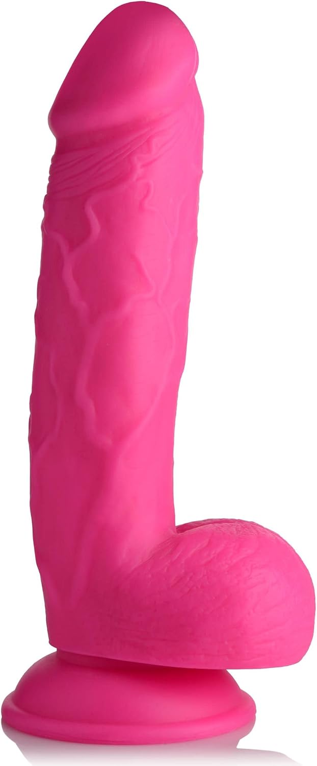 8.25 Inch Dildo with Balls - Pink