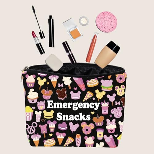 JXGZSO Emergency Food Storage Bag - Reusable Zipper Pouch, Food Safe, Snack Lover Gift (Emergency Snacks 2 Black)