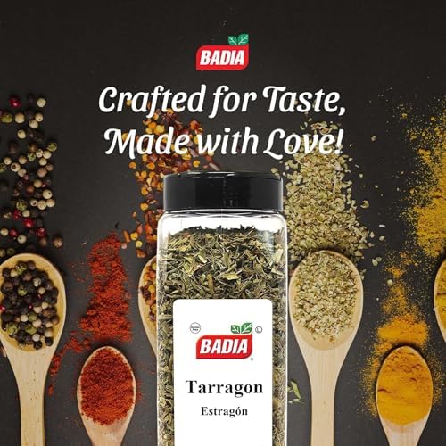 Badia Tarragon 3.5 oz – Aromatic & Sweet, French Inspired Flavor – Dried Tarragon Leaves, Gluten Free & Kosher