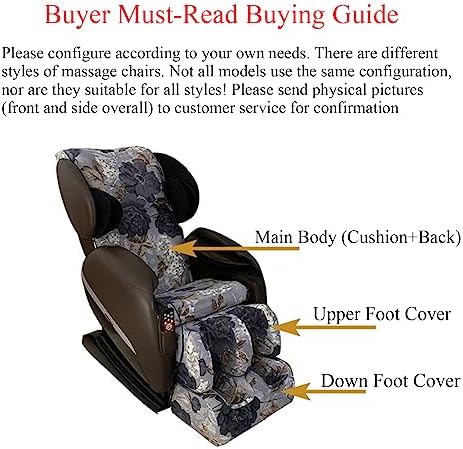 Shiatsu Massage Chair Cover, Washable Printing Massage Chair Cover Stretch Fabrics Recliner Wing Chair Slipcovers for Old-Style Massage Chairs,Suit 1