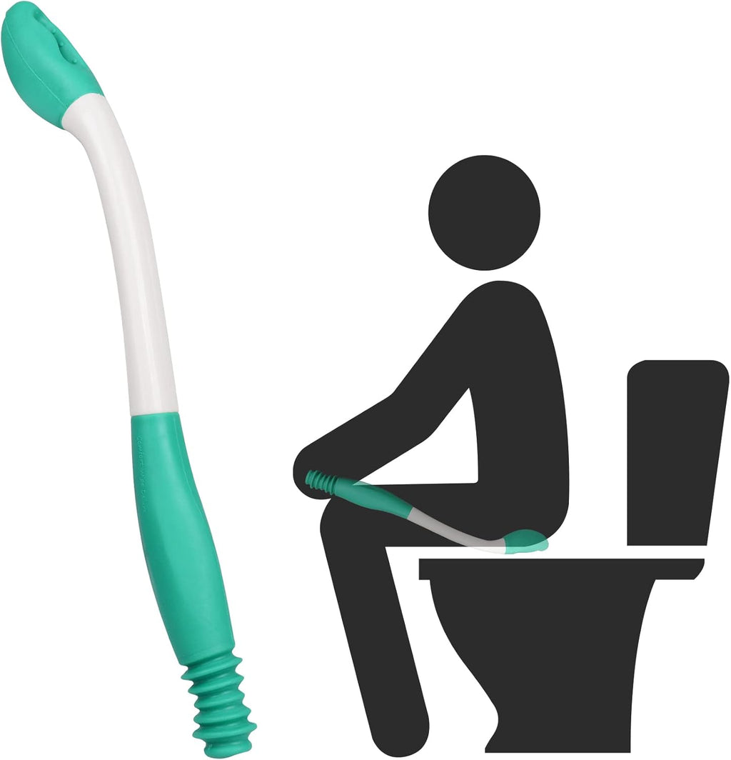 Long Reach Comfort Wipe Toilet Aids Tools, Bottom Wiper, Extends Your Reach Over 15" Grips Toilet Paper or Pre-Moistened Wipes