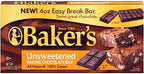 Baker's Premium Unsweetened Chocolate Baking Bar (4 oz Box, Pack of 12)