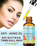 Botanical Beauty TOMATO SEED OIL 100% Pure Natural Virgin Unrefined Cold-pressed Carrier Oil for Face, Skin, Body, Hair, Lip, Nails. Rich in Vitamin E, Lycopene (0.5 Fl Oz)