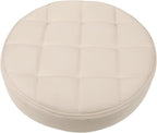 PRETYZOOM Round Stool Modern Bar Stool Cushion Dia.12.6 Replacement Seat Accessory Chair Seating Part for Wholesale Supplies, Kitchen, Dining Cushions, PU, White