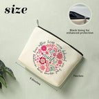 Aunt Gifts Makeup Bag，Auntie Gift Ideas,Aunt Birthday Gifts for Women Auntie New Aunts Mother's Day Appreciation Cosmetic Bags,Abstract Floral Zipper Pouch Travel Toiletry Bag Accessories Organizer