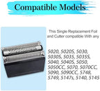 52B Replacement Head Compatible With Series 5, 52B Wet and Dry Replacement Foil and Cutter for Braun Electric Shaver S5, 5020, 5020S, 5030, 5030S, 5035, 5035S, 5040, 5040S, 5050
