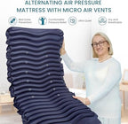Kekoy Alternating Air Pressure Mattress Pad, Bed Sore Prevention, Hospital Bed Mattress Topper with Whisper Quiet Pump & Waterproof Heat Resistant Ulcer Cushion Pad for Home Use 75" x 36" Blue