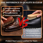 4PCS 100% Horse Hair Brush for Leather Shoe Brush Cleaning Boot Care Horse Hair Brush for Polishing Shining Buffing Dauber Applicator Suede Brush Professional Shoe Shine Brush for Cloth Car Seat Bag