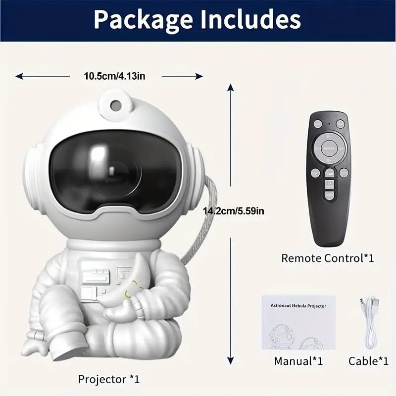 Star Projector Galaxy Night Light - Astronaut Space Projector, Starry Nebula Ceiling LED Lamp with Timer and Remote, Kids Room Decor Aesthetic, for Christmas & Birthdays