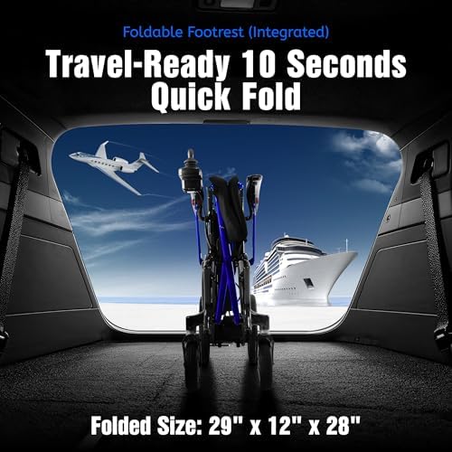 Ultralite G10 Electric Wheelchair for Adults 2026 New Model 100% Full Carbon-Fiber Frame Travel-Ready Motorized Wheelchair for Adults 300lb Lightweight Foldable Electric Wheelchair