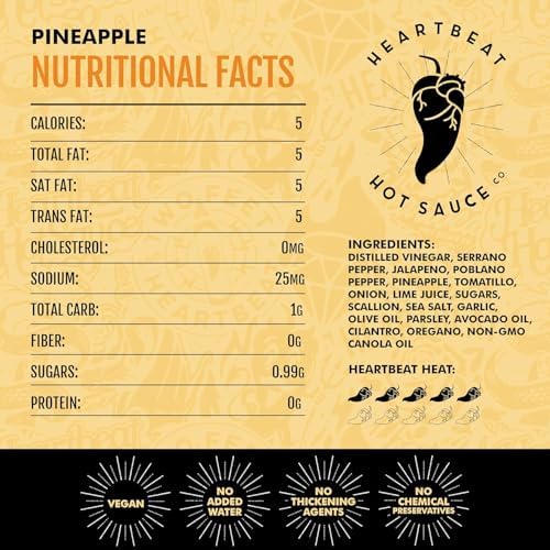 Heartbeat Hot Sauce Co. | Pineapple Habanero, 6 oz. 3 pack