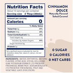 Jordan's Skinny Mixes Sugar Free Coffee Syrup, Cinnamon Dolce Coffee Flavoring Syrup, Naturally Sweetened Zero Calorie Drink Mix, Lattes, Baking or Protein Shake, Dairy & Gluten Free, 12.7 Fl Oz