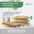 Natural Loofah Kitchen Sponge (3 Pack) - Natural Sponges for Dishes - Eco Friendly and Compostable Sponges - Biodegradable Plant Based Kitchen Dish Sponge - Plastic Free Dish Scrubber
