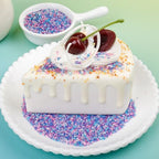Mermaid Pastel Sanding Sugar Sprinkles Mix, 4.6 oz Edible Purple Pink Sparkling Sugar Crystals for Baking Topping, Cupcakes, Cookies, Ice Cream & Cake Decorating, Wedding Party Valentines Supplies