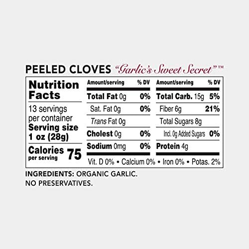 Organic Peeled Black Garlic Cloves - 13oz - Kosher Certified
