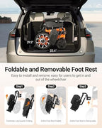 Electric Wheelchair for Adults & Seniors, 16" All-Terrain Aluminum Wheels, 90-160° Reclining Backrest with Headrest, 5 Speed for Indoor/Outdoor Use, Travel, Home Care, Elderly & Disabled Adults