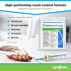 Advion Cockroach Gel Bait, 4 Tubes x 30-Grams, 4 Plunger and 4 Tips, German Roach Insect Pest Control, Indoor and Outdoor Use, Roach Killer Gel for American, German and Other Major Cockroach Species