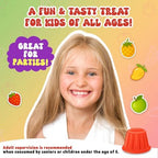 Pocas Josh Bosh Juicy Chew Challenge Fruit Shape Jellies 3-Pack, 7 Fruit-Flavored Shapes for the “Hit or Miss Challenge” Per 9.87 Oz Bag