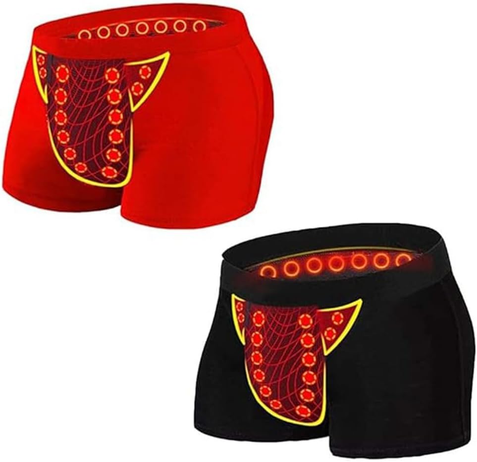 2pcs Men Physiological Enlargement Underwear Magnetic Therapy Health Care Breathable Inner Pants Prostate Therapy Panties