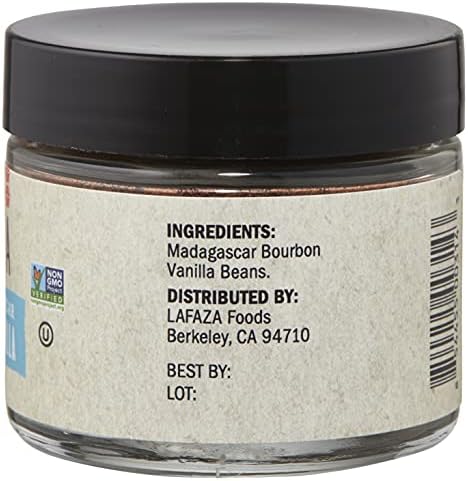 Lafaza All Natural Madagascar Bourbon Pure Ground Vanilla Bean Powder, 1oz