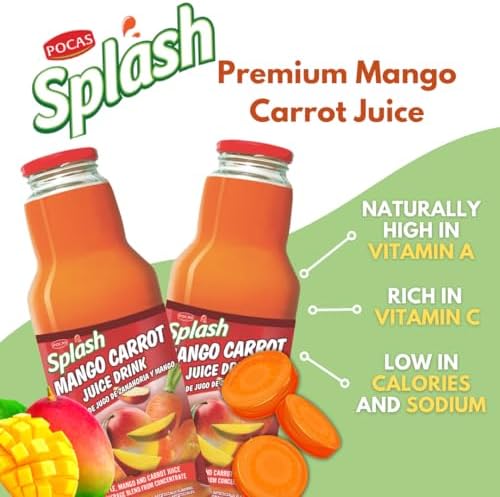 SPLASH Mango Carrot Juice Drink 750ml, 4 Pack