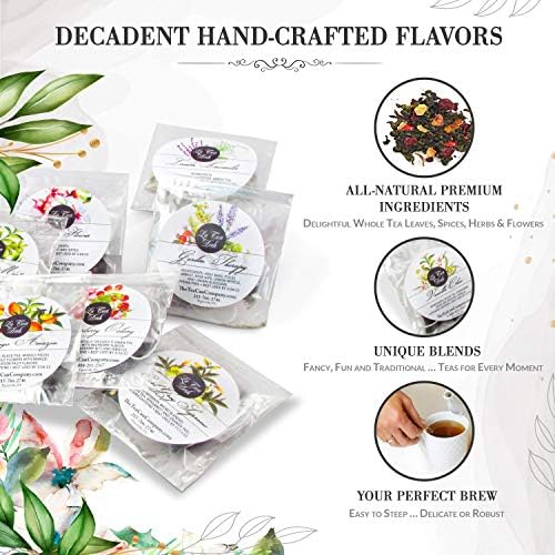 Fruit Fields Rooibos Herbal Tea by La Tea Dah, Caffeine Free Rooibos, Apple, Orange, Passion Fruit, Mango, Marigold, & Hibiscus Tea Bags, Floral Tea Gift Collection (12 Decaf Sachets)