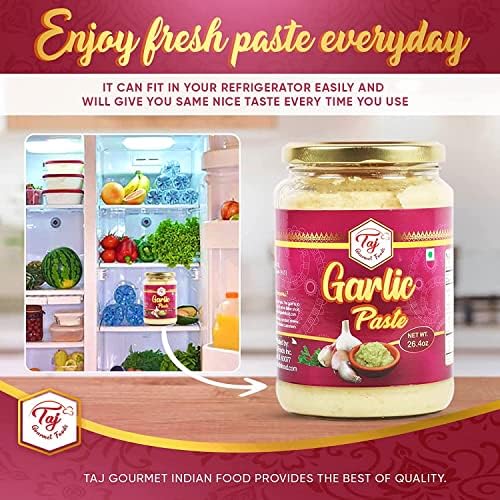 TAJ Garlic Puree | Fresh Garlic Cooking Puree | 300g (10.5oz)
