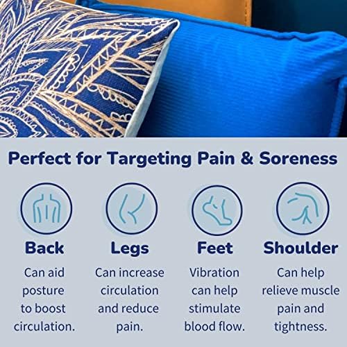 My Massage Pillow- Pressure Activated Massage, Vibrating Massage Pillow, Mymassagepillow Helps Relieve Back Pain and Foot Pain, Great for Circulation!- Black & Grey Arrows