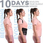 SICHEER Posture Corrector for Women and Men Back Brace Straightener Shoulder Upright Support Trainer for Body Correction and Neck Pain Relief, Medium(waist 34-38 inch)