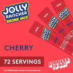 Jolly Rancher Singles To Go Drink Mix - Chery Flavored Powder Packets - 12 Boxes with 6 Packets in Each Box - 72 Total Servings - 72 Count - Enjoy Anywhere and Anytime with Friends and Family