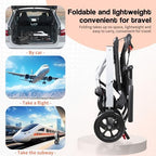 Wheelchairs for Adults,Transport Lightweight Foldable with Flip-up armrests, Portable Folding Travel Wheel Chairs for Seniors（220 lbs Weight Limit）