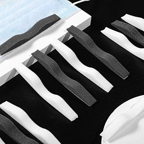 BBTO 50 Pcs Microfiber Memory Foam Nose Bridge Pads Anti Fog Self Adhesive Protection Nose Cushion Sponge Strip Seal
