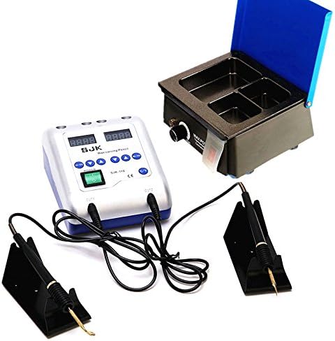 BoNew-Oral Double Pen Electric Waxer Carving Knife +Analog 3 WELL Wax Heater