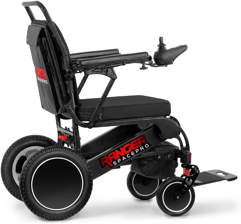 Porto Mobility Ranger SpacePro Carbon Fiber Lightweight Foldable Next Generation Electric Wheelchair (Carbon, Standard)