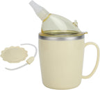 ZJchao Convalescent Feeding Cup Leakproof 350ml Light Weight Sippy Cup for Elderly Patients Eating Liquid Food in Bed
