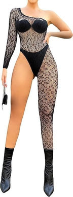 Womens Fishnet Bodystocking Mesh bodysuit One Piece Jumpsuit Sexy Exotic Lingerie Teddy Lingerie Nightwear