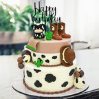 Tarocynn 20Pcs Cowboy Cake Decorations with Cowboy Hat Boots Cow Cake Topper Birthday Party Baby Shower Theme Party Decor