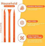 9 Pieces Plastic Scraper Tool Scratch Free Crevice Cleaning Sticker Remover Tool Multipurpose Non Scratch Scrapers for Tight Spaces, Kitchen, Crevices, Auto Detailing, Paint