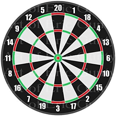 8" Round - Dart Board Birthday - Edible Cake/Cupcake Party Topper - D22989