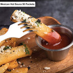 Valentina Mexican Hot Sauce | Picante Salsa Seasoning Salt Spice Mix Made From Chili Peppers Perfect for Chips, Fast Foods, Lunch, Snacks or More 50 Packets of 0.3 Ounce. (8 grams)