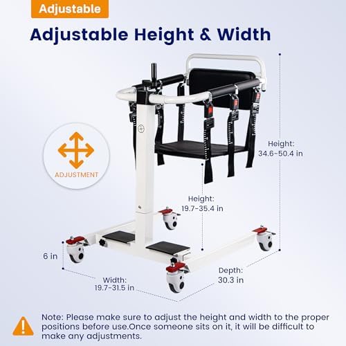 Patient Lift Transfer Chair, Transfer Chairs for Seniors, Sit to Stand Lift Aid,Transfer Wheelchair to Car Device, Shower Lift Aids for Elderly, Lift Assit Chair for Elderly and Disabled