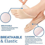 5 Pairs Sock Align Toe Socks for Bunion, No Show Low Cut Five Finger Orthopedic Compression Socks For Women (Toe Socks-B)