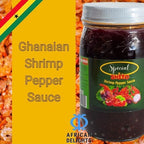 Special Shito | Shrimp Sauce Hot Sauce | Ghana Shito |Premium Blend of Shrimp | Fish Powder |Spices & Hot Dried Pepper (16oz Mild)