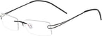 Agstum Pure Titanium Rimless Flexible Frame Optical Hingeless Eyeglasses