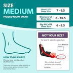 BraceAbility Padded 90 Degree Plantar Fasciitis Boot | Soft Night Splint to Stabilize Foot and Ankle, Stretches Plantar Fascia Ligament and Supports Achilles Tendon (Medium)