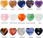 Marrywindix 15 Chakras Stones 0.8 Inch Healing Crystal Natural Heart Love Carved Palm Worry Stone Set Bulk Polished Thumb Gemstones Chakra Reiki Balancing