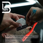 Level 3 Milly Razor - Fast and East to Assemble - Excellent Grip and Control - Straight Razor Holder- Level Three Holder